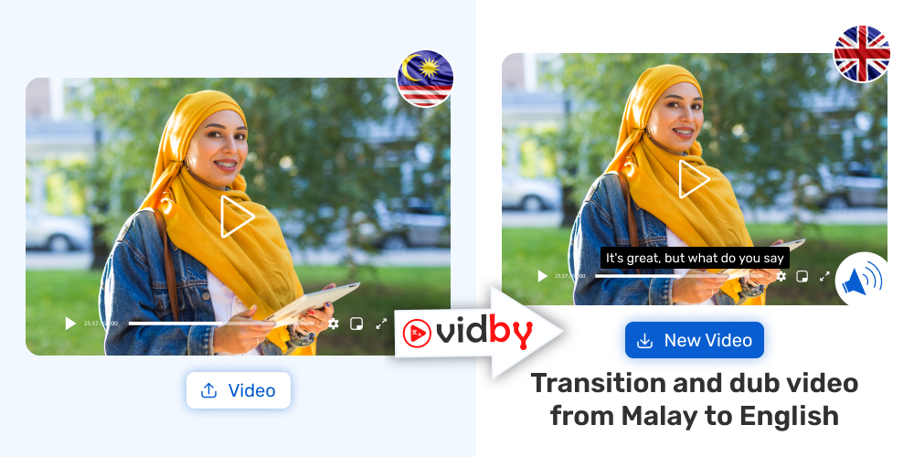 Translation of your video from Malay into English in the Vidby service