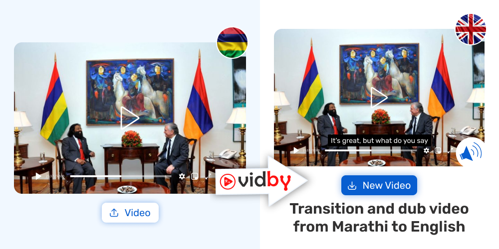 Translation of your video from Marathi into English in the Vidby service