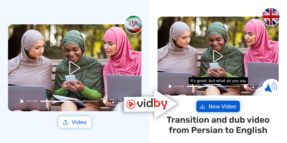 Translation of your video from Persian into English in the Vidby service