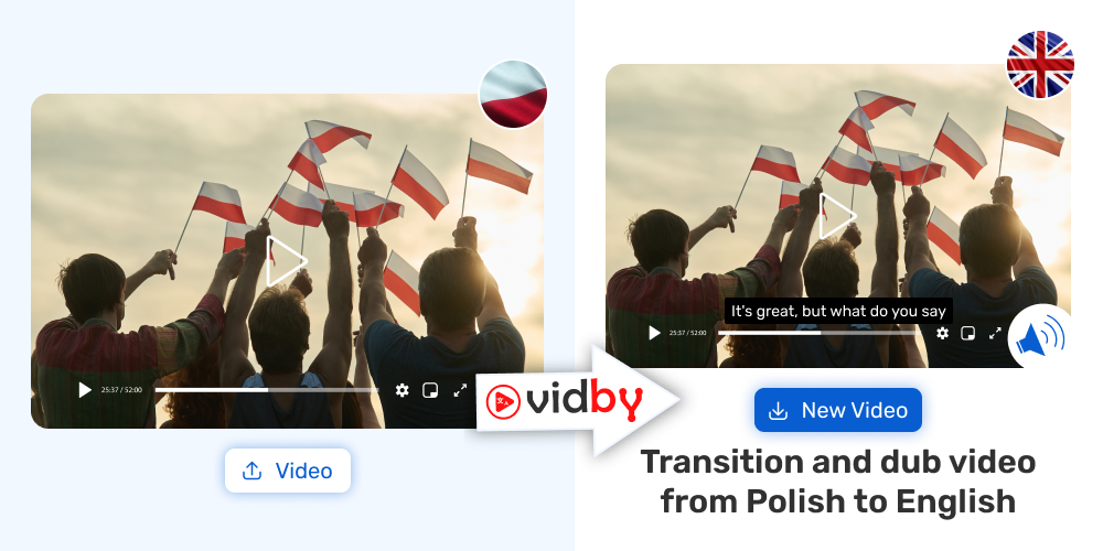Translation of your video from Polish into English in the Vidby service