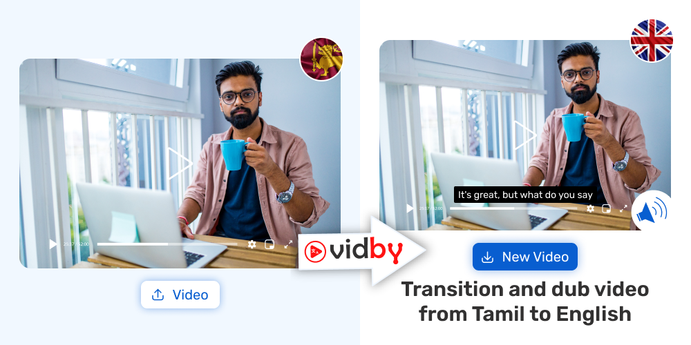 Translation of your video from Tamil into English in the Vidby service